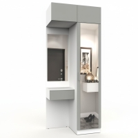 Набор мебели для прихожей "Марсель-253" МР 01-253 В2490 Ш1000 Г580 (ЛДСП Шиншилла серая) Набор мебели для прихожей "Марсель-253" МР 01-253 В2490 Ш1000 Г580 (ЛДСП Шиншилла серая)